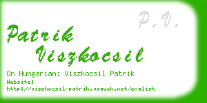 patrik viszkocsil business card